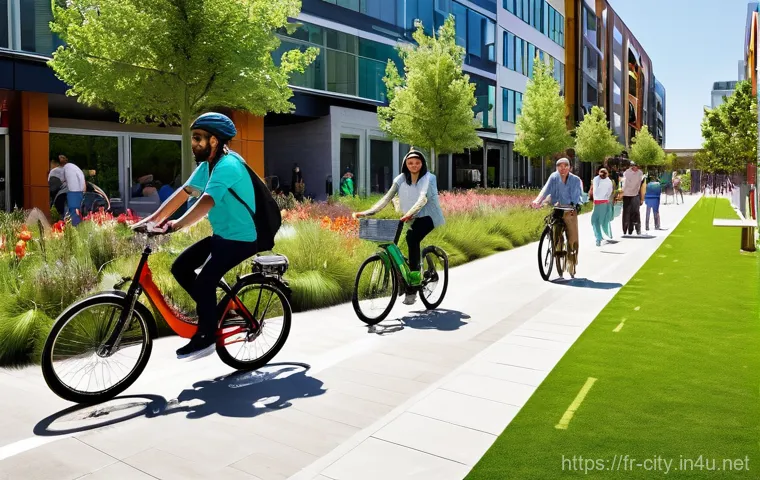 도시계획 관련 포트폴리오 작성법 - Sustainable Urban Living in a Vibrant Community Square**
A diverse group of people, including famil...