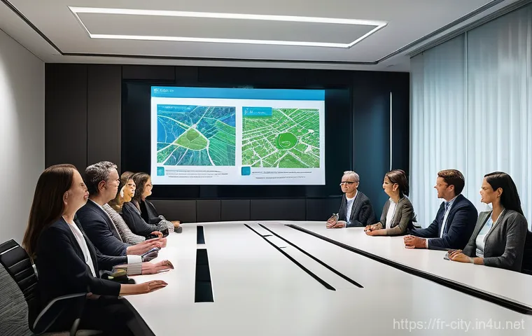 도시계획 관련 포트폴리오 작성법 - Sustainable Urban Living in a Vibrant Community Square**

A diverse group of people, including famil...