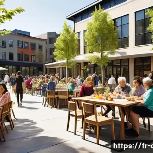 Home 33 도시계획 분야 전문가 커뮤니티 - **Prompt:** "A vibrant, diverse community gathering in a beautifully designed, pedestrian-friendly u...