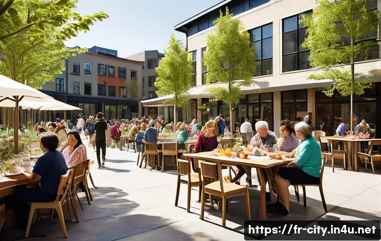 도시계획 분야 전문가 커뮤니티 - **Prompt:** "A vibrant, diverse community gathering in a beautifully designed, pedestrian-friendly u...